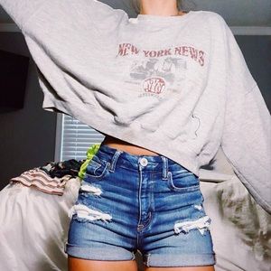 vintage cropped sweatshirt